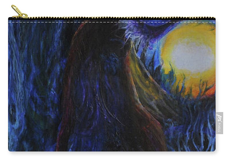 Ennis Zip Pouch featuring the painting Creeping Plague by Christophe Ennis