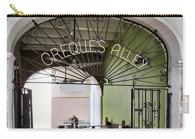 St. Thomas Zip Pouch featuring the photograph Creque's Alley by Lin Grosvenor