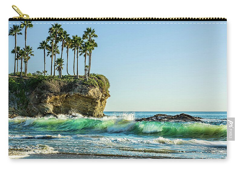 Crescent Bay Zip Pouch featuring the photograph Crescent Bay by Kelley King