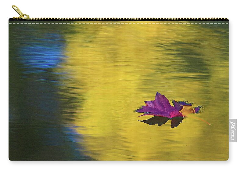 Fall Color Zip Pouch featuring the photograph Crimson and Gold by Steve Stuller