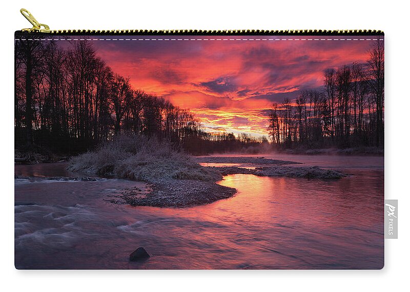 Colorful Carry-all Pouch featuring the photograph Sage Island Sunrise by Andrew Kumler