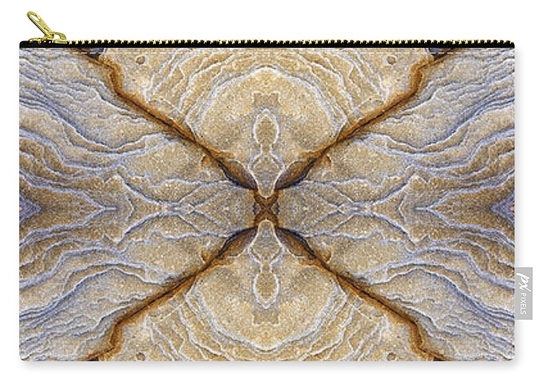 Sandstone Zip Pouch featuring the photograph Cross of Change by Tim Gainey