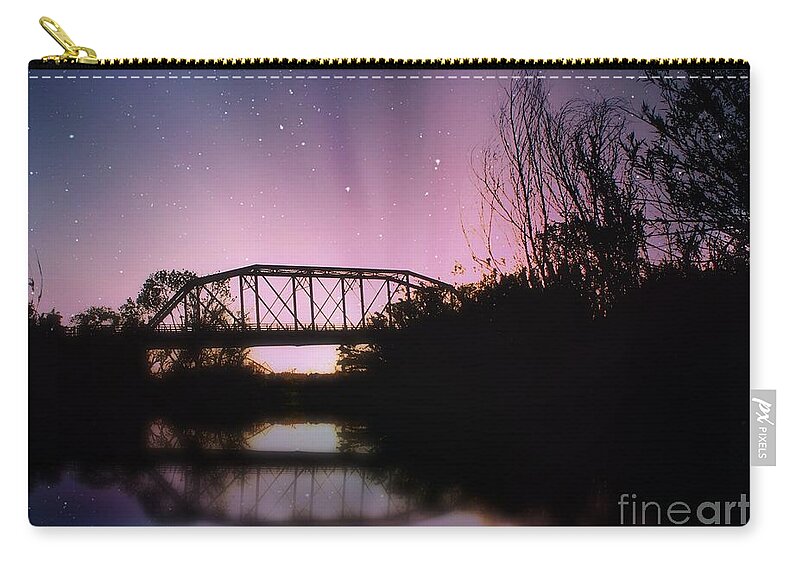 1000 Views Zip Pouch featuring the photograph Crossing Over by Jenny Revitz Soper