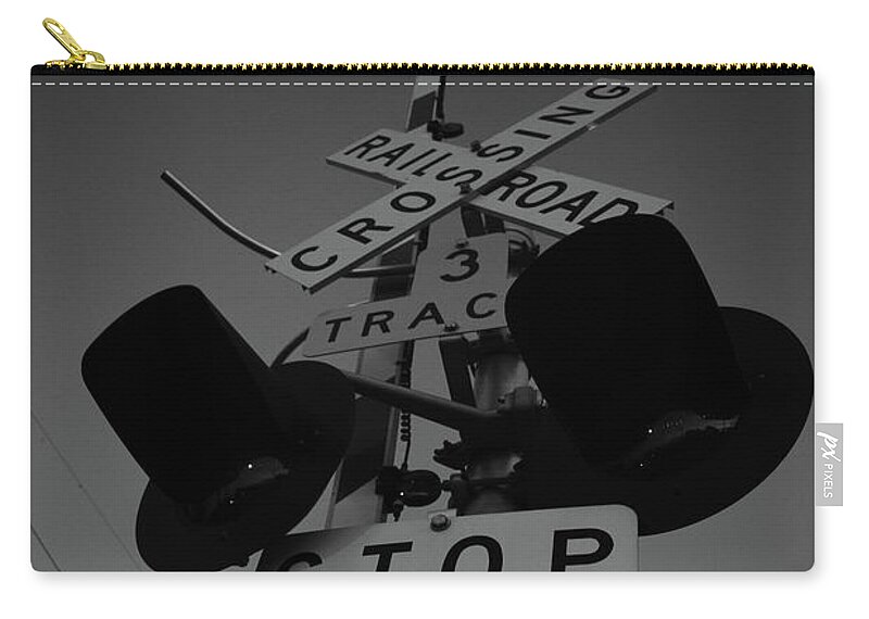 Railroad Carry-all Pouch featuring the photograph Crossroads by Nicole Lloyd