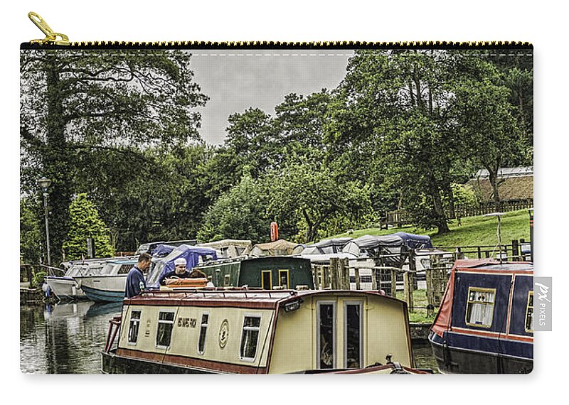Goytre Wharf Zip Pouch featuring the photograph Cruising by Steve Purnell