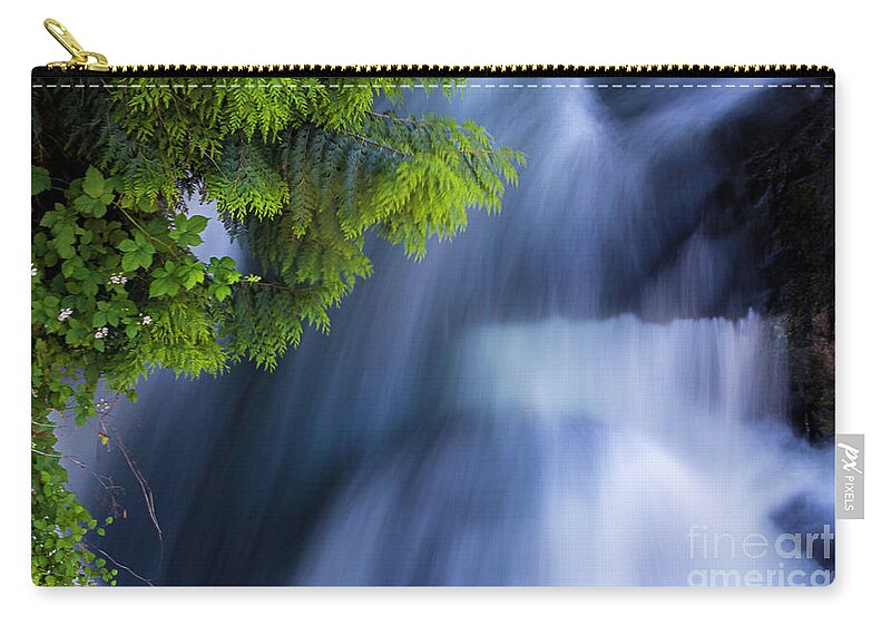 Creek Zip Pouch featuring the photograph Crystal Creek Waterfalls by Sal Ahmed