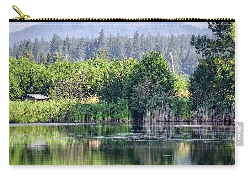 Lake Zip Pouch featuring the photograph Crystal Lake by Debra Baldwin