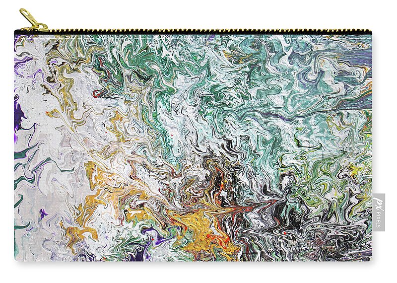 Fusionart Zip Pouch featuring the painting Crystallize by Ralph White