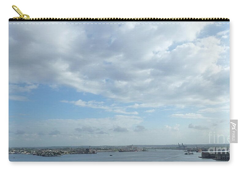 Photography Zip Pouch featuring the digital art Cuba City and river view by Francesca Mackenney