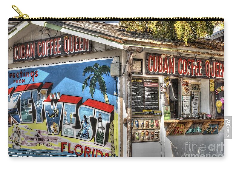 Architecture Zip Pouch featuring the photograph Cuban Coffee Queen by Juli Scalzi