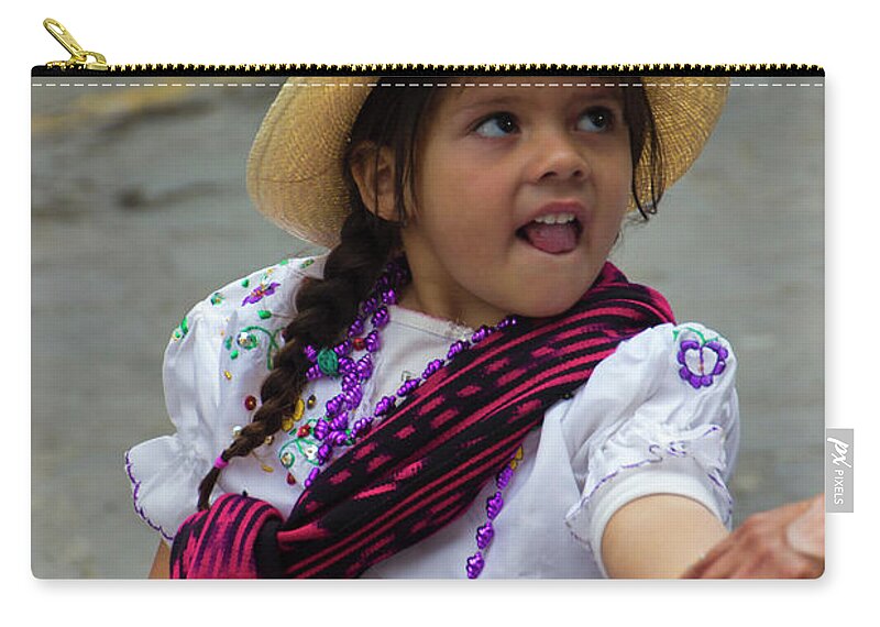 Girl Zip Pouch featuring the photograph Cuenca Kids 776 by Al Bourassa