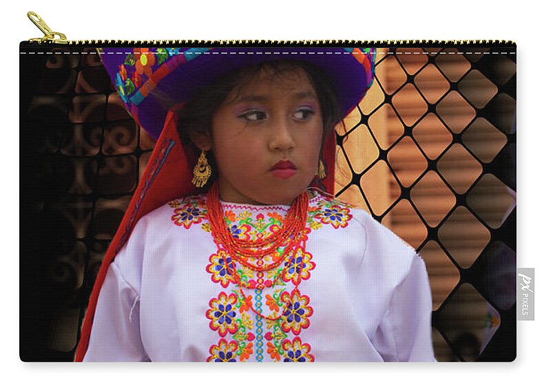 Girl Zip Pouch featuring the photograph Cuenca Kids 850 by Al Bourassa