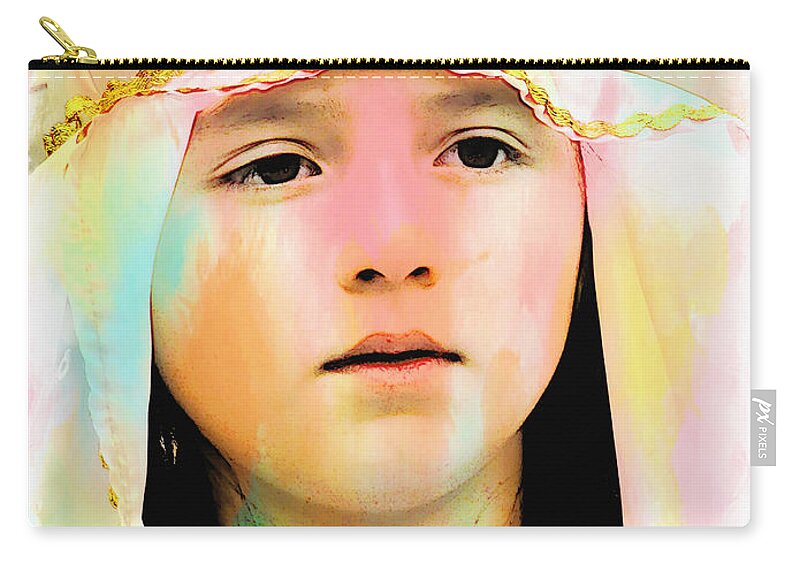 Girl Zip Pouch featuring the photograph Cuenca Kids 899 by Al Bourassa