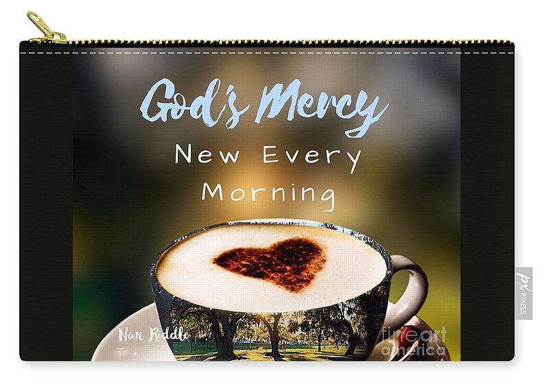 Cup Of Mercy Zip Pouch featuring the photograph Cup of Mercy by Carol Riddle