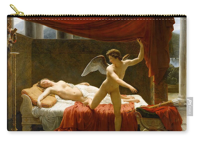 Francois-edouard Picot Zip Pouch featuring the painting Cupid and Psyche by Francois-Edouard Picot