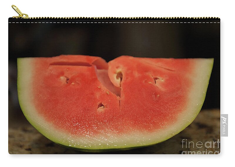 Watermelon Zip Pouch featuring the photograph Cure for a Hot Summer Day by Dale Powell