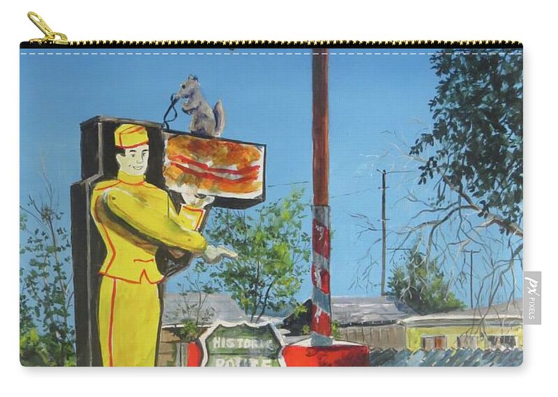 Americana Zip Pouch featuring the painting Curtain Call by William Brody