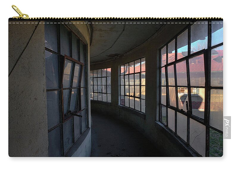 Jersey City New Jersey Zip Pouch featuring the photograph Curved Hallway II by Tom Singleton