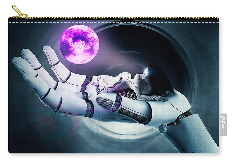 Cyborg Zip Pouch featuring the photograph Cyber dreams by Ponte Ryuurui