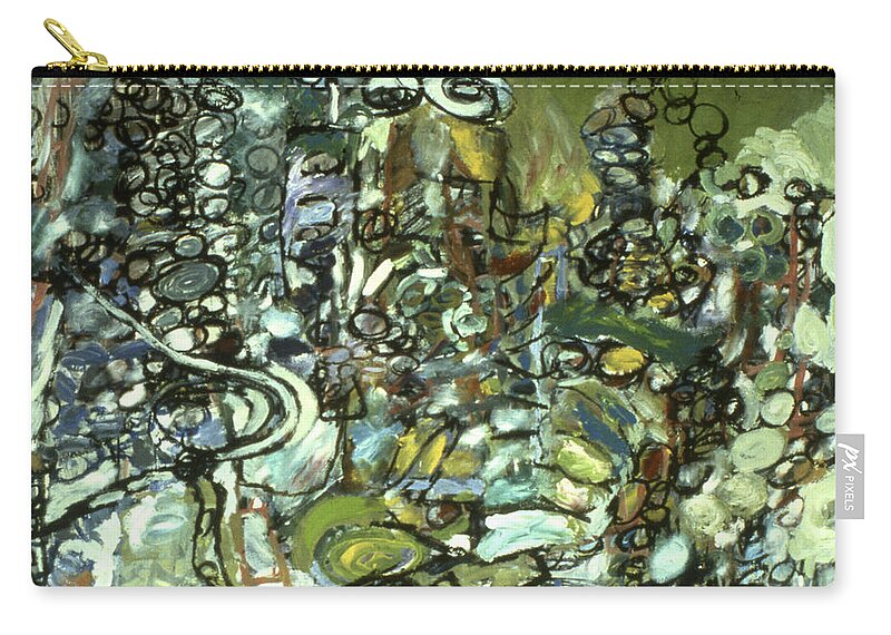 Original Painting Zip Pouch featuring the painting Cycles and Breaks by Richard Baron