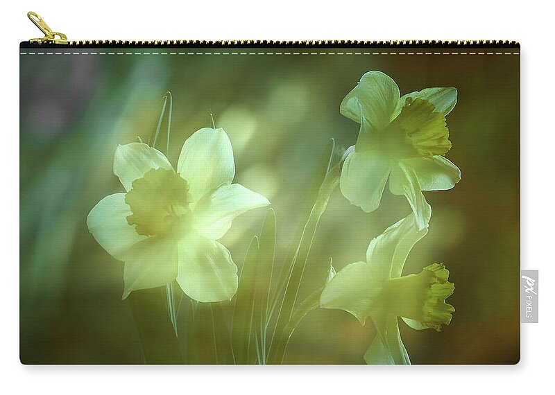 Daffodils Carry-all Pouch featuring the photograph Daffodils1 by Loni Collins