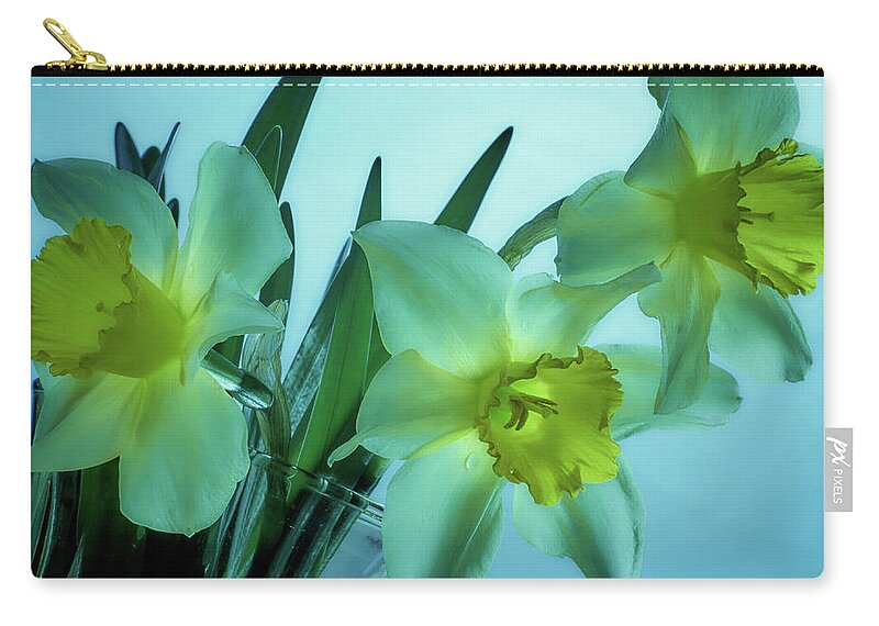 Daffodils Carry-all Pouch featuring the photograph Daffodils2 by Loni Collins