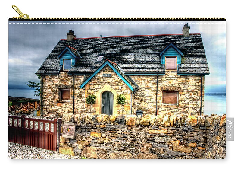 Cottage Zip Pouch featuring the photograph Daiwill cottage by Sharon Ann Sanowar