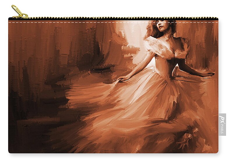 Dance Zip Pouch featuring the painting Dance in a dream 01 by Gull G