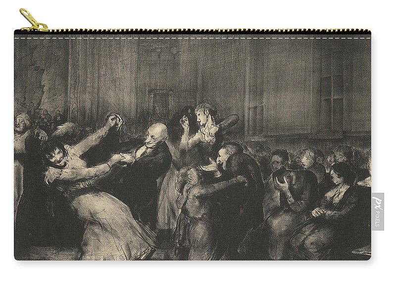 19th Century Art Zip Pouch featuring the relief Dance in a Madhouse by George Bellows