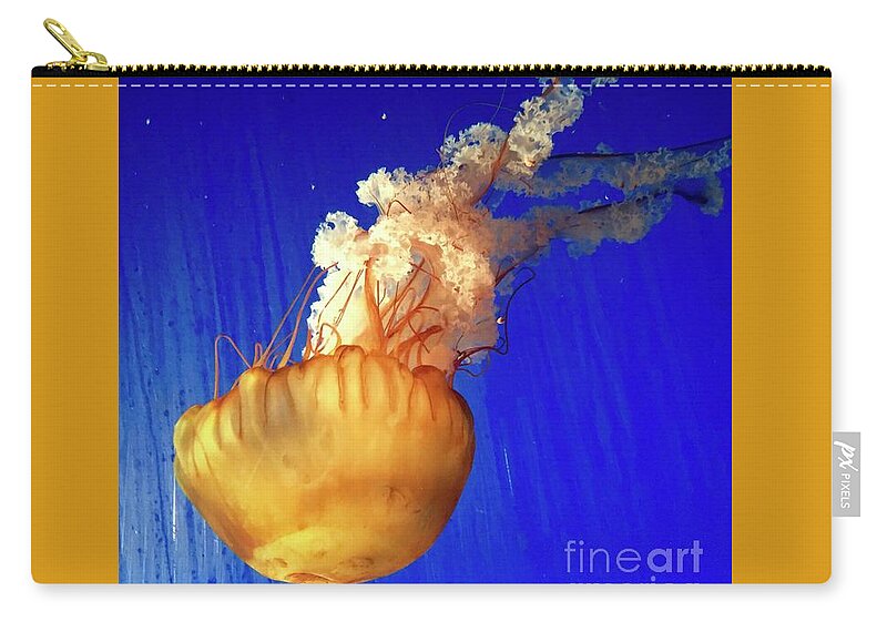 Jellyfish Zip Pouch featuring the photograph Dance of the Jelly by Beth Saffer