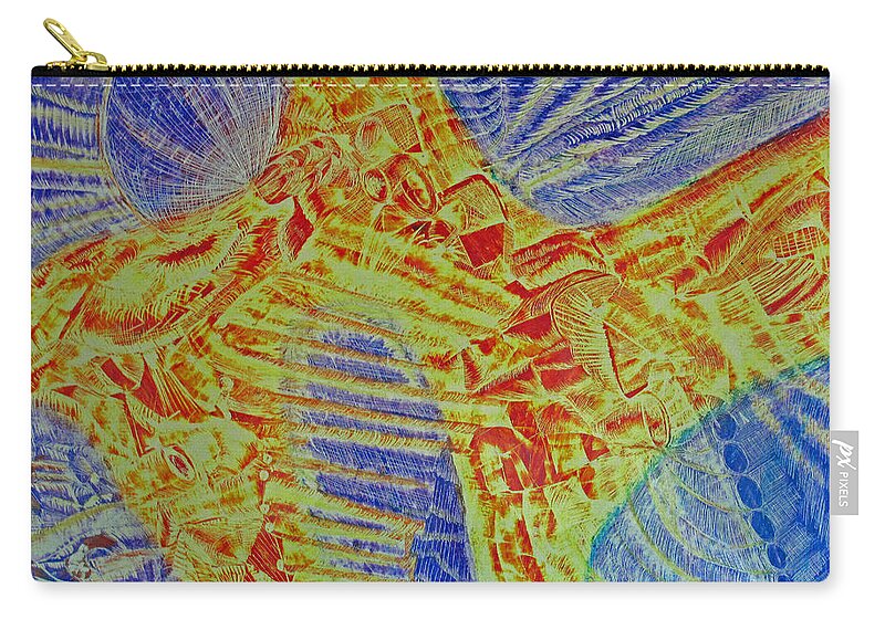 Abstract Zip Pouch featuring the pastel Dancer by Ian MacDonald