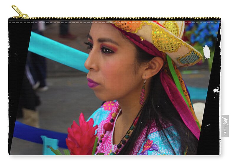 Woman Zip Pouch featuring the photograph Dancer In The Pase Del Nino Parade VI by Al Bourassa