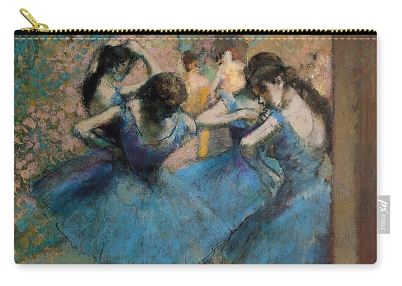 Edgar Carry-all Pouch featuring the painting Dancers in blue by Edgar Degas