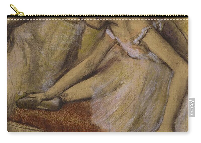 Dancers Zip Pouch featuring the painting Dancers in Repose by Edgar Degas