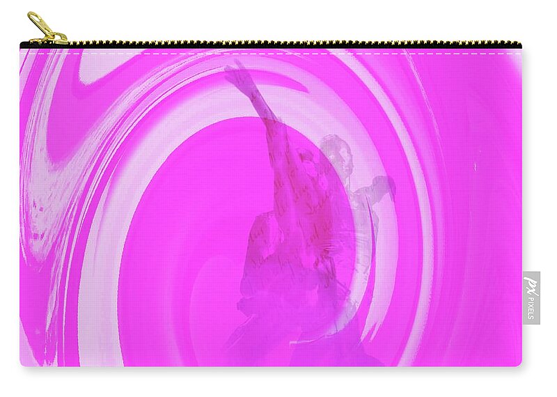 Colorful Zip Pouch featuring the photograph Dancers Watercolor 1 by Jean Francois Gil