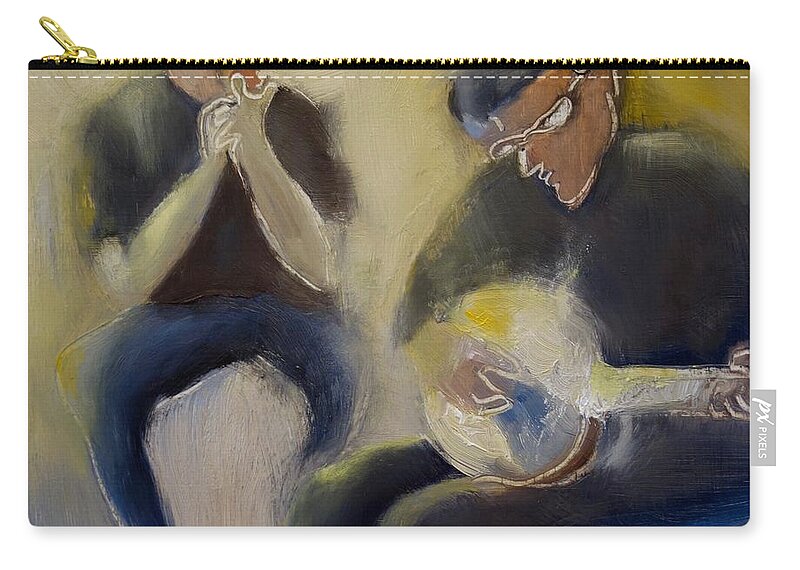 Oil Painting Zip Pouch featuring the painting Dancing and Trancing by Suzy Norris