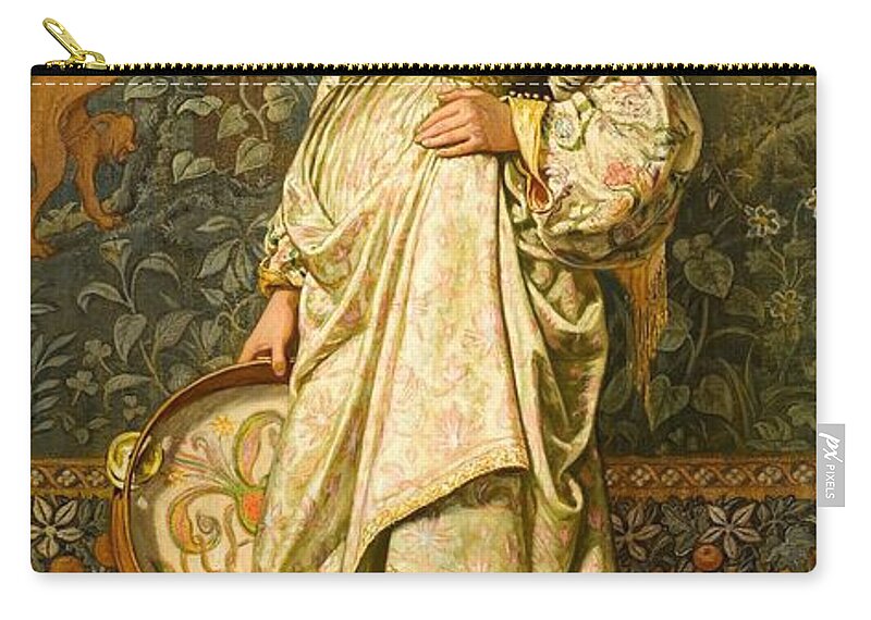 Dancing Girl Zip Pouch featuring the painting Dancing Girl by Elihu Vedder
