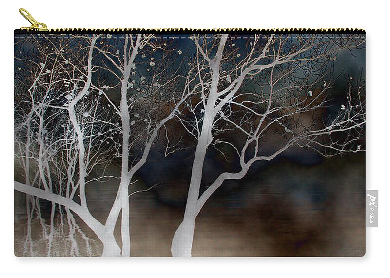 Tree Zip Pouch featuring the photograph Dancing Tree Altered by Paula Guttilla