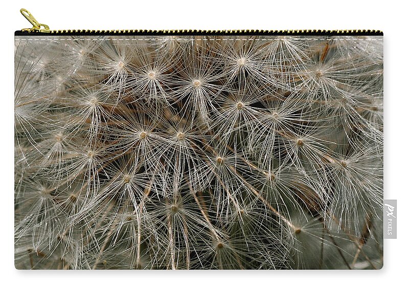 Flower Zip Pouch featuring the photograph Dandelion Head by William Selander