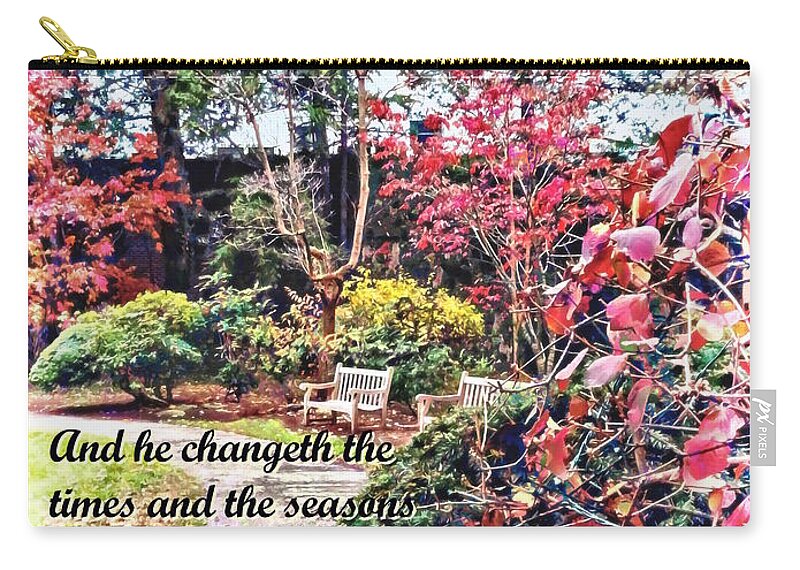 Daniel 2:21 Zip Pouch featuring the photograph Daniel 2 21 - And he Changeth by Susan Savad