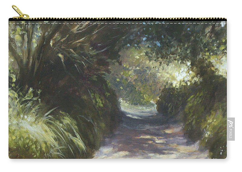 Landscape Zip Pouch featuring the painting Dappled Light by Valerie Travers