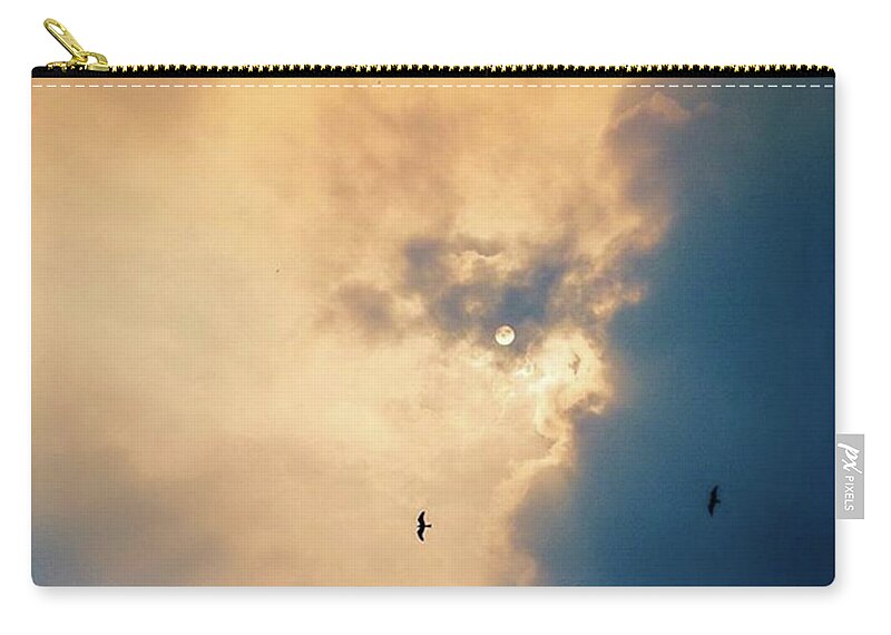 Golden Zip Pouch featuring the photograph Dark & Light by Aleck Cartwright