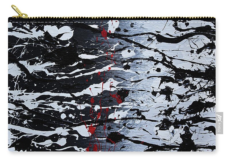  Zip Pouch featuring the painting Dark Daze by Embrace The Matrix