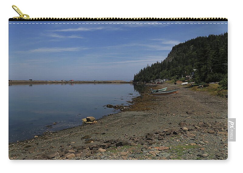 Grand Manan Island Zip Pouch featuring the photograph Dark Harbour Pond by Gary Hall