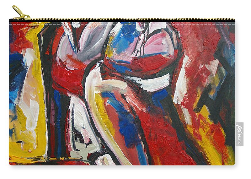  Zip Pouch featuring the painting Dark Passion by John Gholson