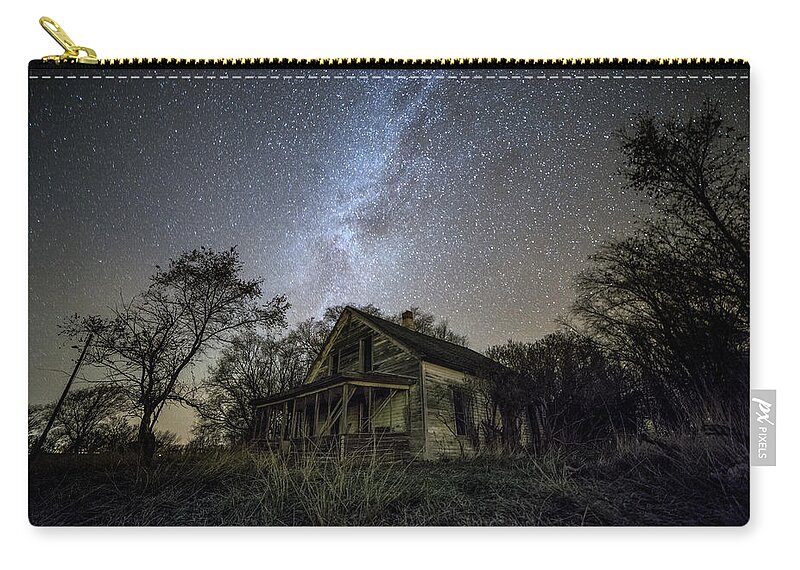 Trees Zip Pouch featuring the photograph dARK pLACES by Aaron J Groen