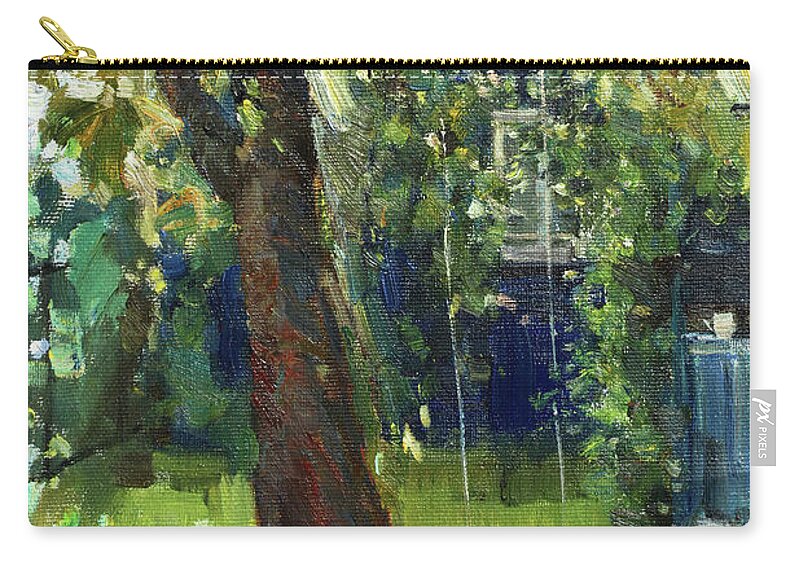 Summer Zip Pouch featuring the painting Dasha's swings by Juliya Zhukova
