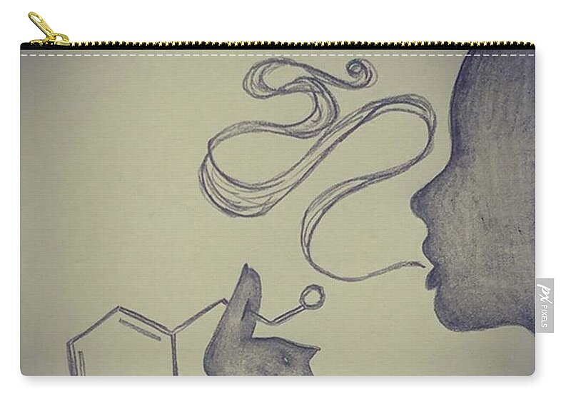 Knowledgeispower Zip Pouch featuring the photograph Dat Dopamine #sketch #doodle #draw #art by Lee Lee Luv