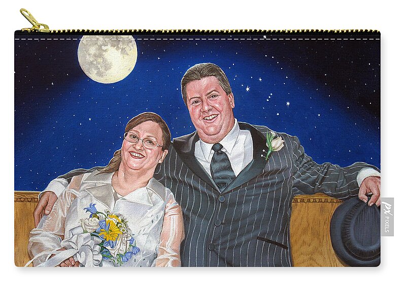 Dave Carry-all Pouch featuring the painting Dave and Sue in oil painting by Christopher Shellhammer