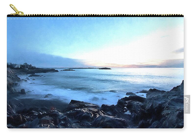 #jefffolger Zip Pouch featuring the photograph Dawn arrives at Castle Rock by Jeff Folger